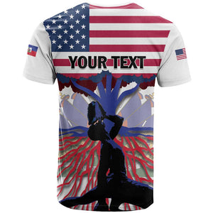 Afro Haiti Heritage Month 2025 T shirt American Raised With Haitian Roots