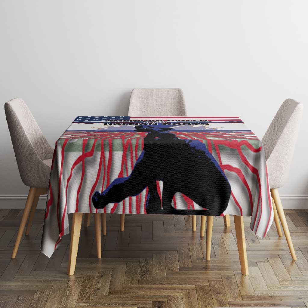Afro Haiti Heritage Month 2025 Tablecloth American Raised With Haitian Roots