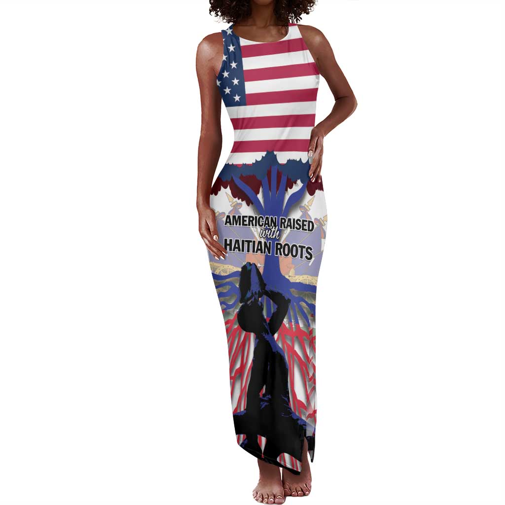 Afro Haiti Heritage Month 2025 Tank Maxi Dress American Raised With Haitian Roots