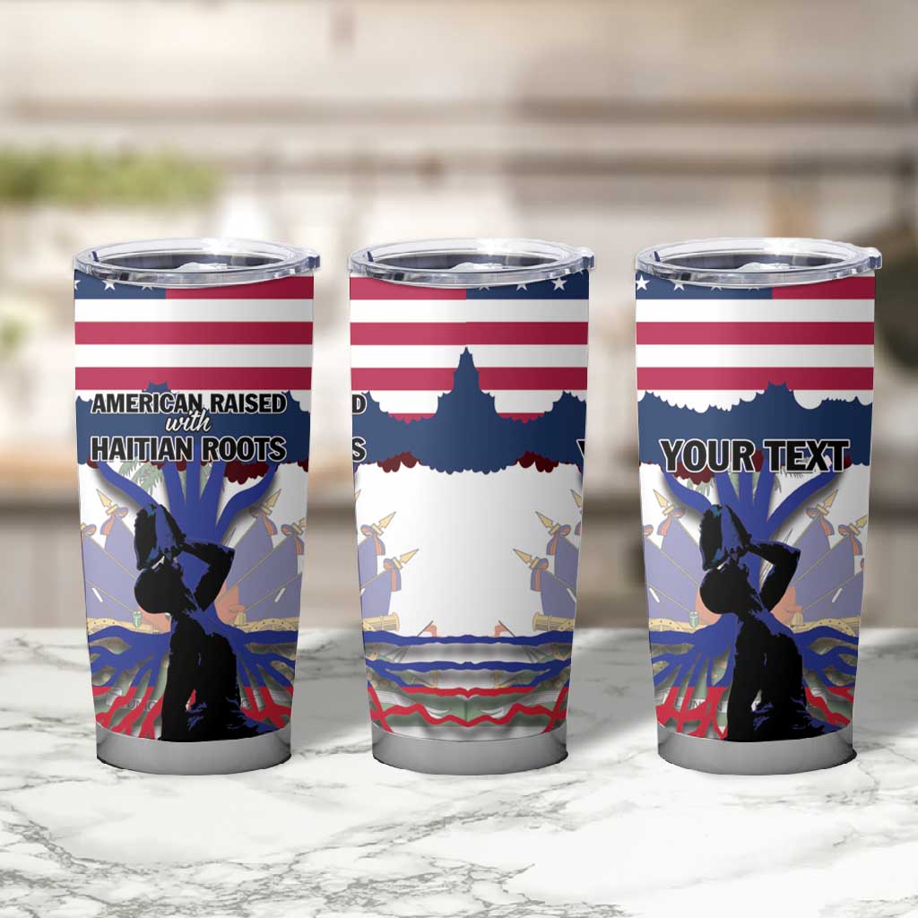 Afro Haiti Heritage Month 2025 Tumbler Cup American Raised With Haitian Roots