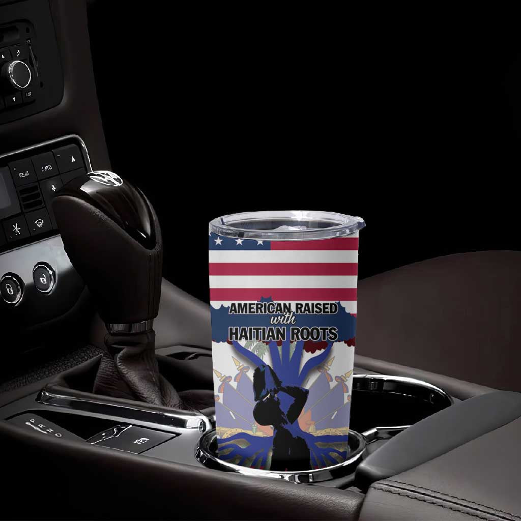 Afro Haiti Heritage Month 2025 Tumbler Cup American Raised With Haitian Roots