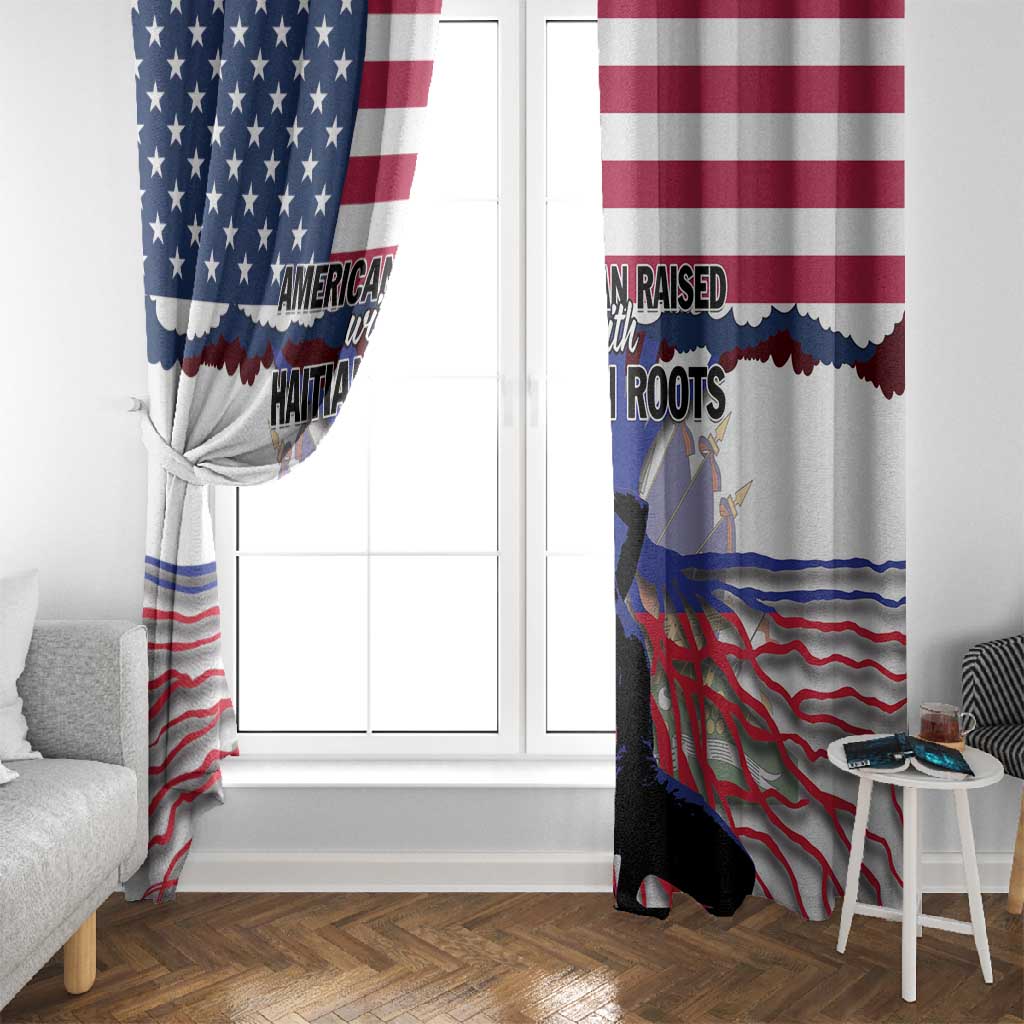 Afro Haiti Heritage Month 2025 Window Curtain American Raised With Haitian Roots