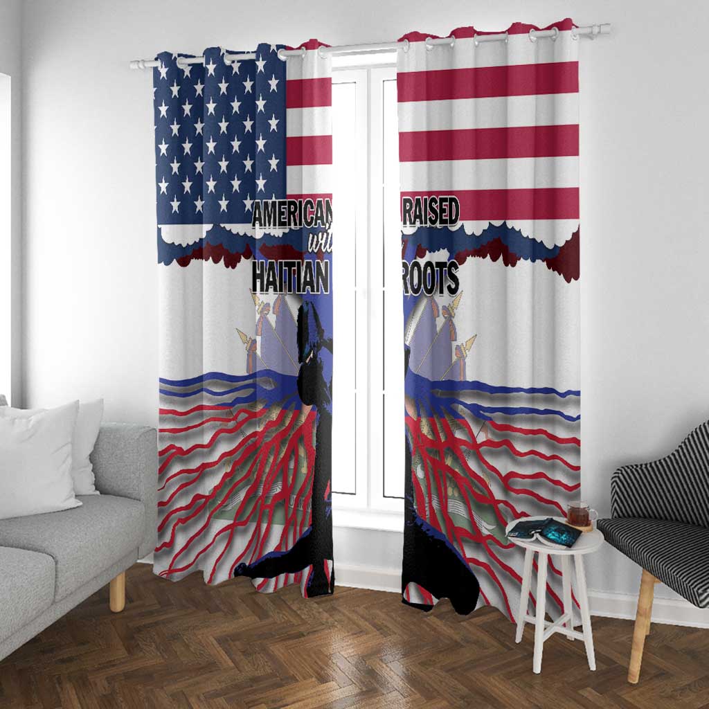 Afro Haiti Heritage Month 2025 Window Curtain American Raised With Haitian Roots