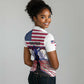 Afro Haiti Heritage Month 2025 Women Polo Shirt American Raised With Haitian Roots