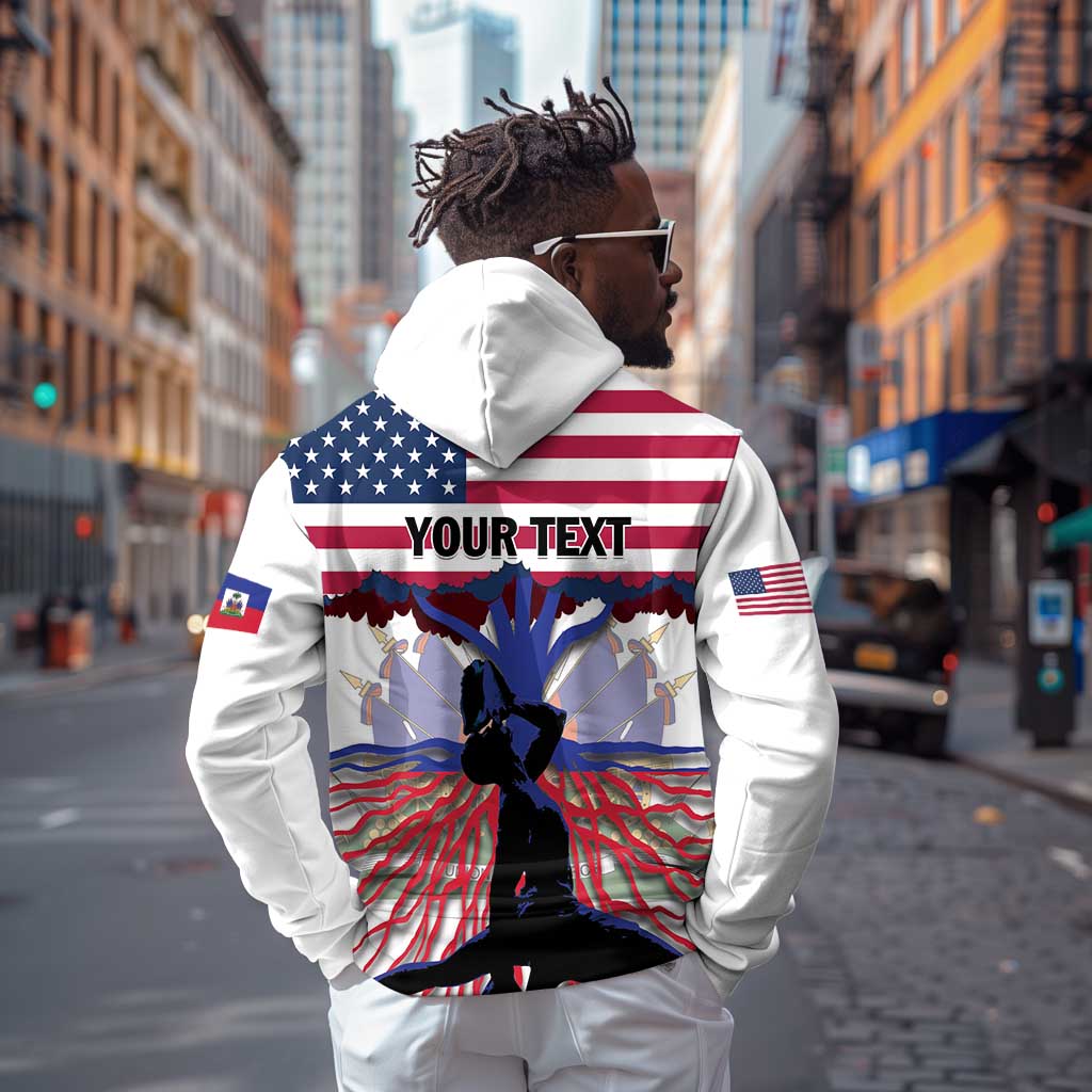 Afro Haiti Heritage Month 2025 Zip Hoodie American Raised With Haitian Roots