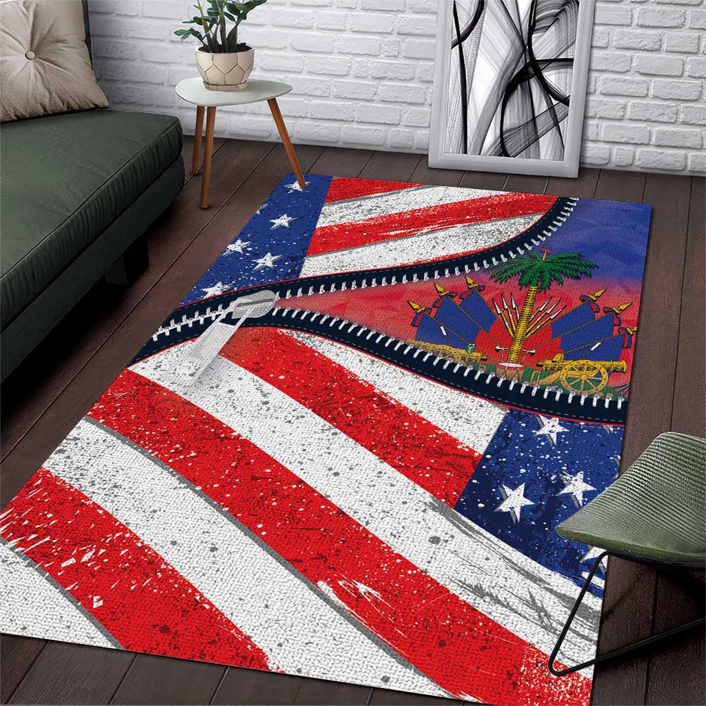Haitian Americans Zipper Stylized Area Rug Haiti Heritage Month 2025