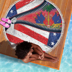 Haitian Americans Zipper Stylized Beach Blanket Haiti Heritage Month 2025