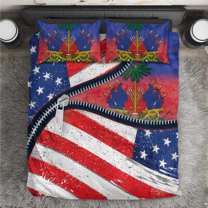 Haitian Americans Zipper Stylized Bedding Set Haiti Heritage Month 2025