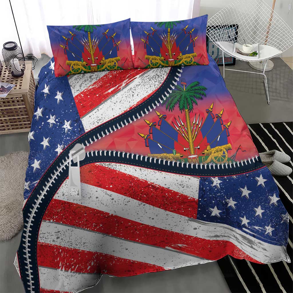 Haitian Americans Zipper Stylized Bedding Set Haiti Heritage Month 2025