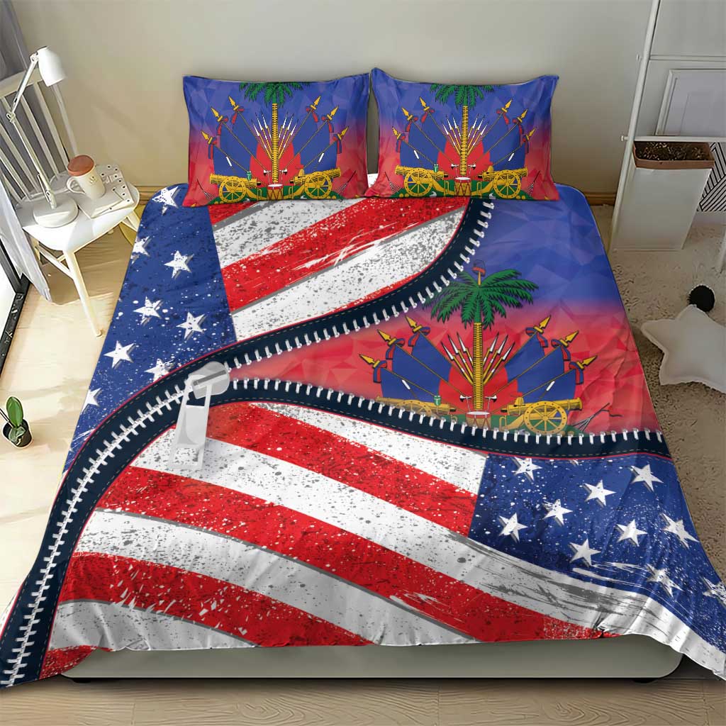 Haitian Americans Zipper Stylized Bedding Set Haiti Heritage Month 2025