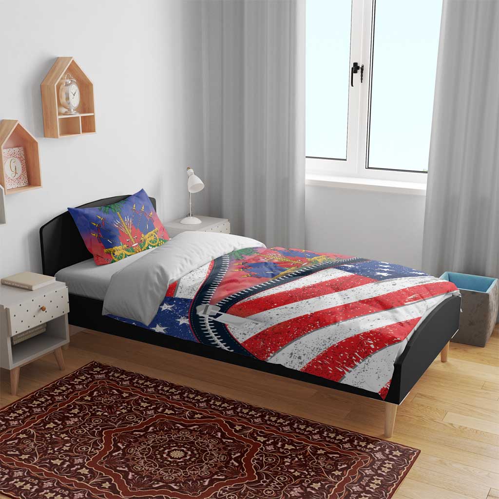Haitian Americans Zipper Stylized Bedding Set Haiti Heritage Month 2025