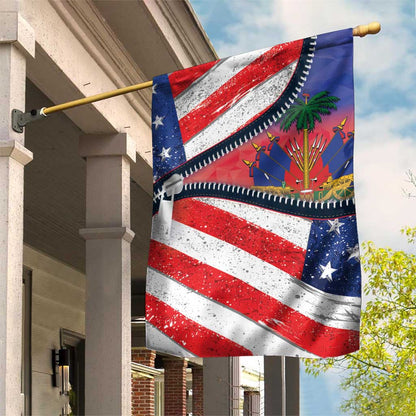 Haitian Americans Zipper Stylized Garden Flag Haiti Heritage Month 2025