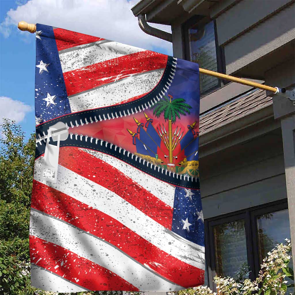 Haitian Americans Zipper Stylized Garden Flag Haiti Heritage Month 2025