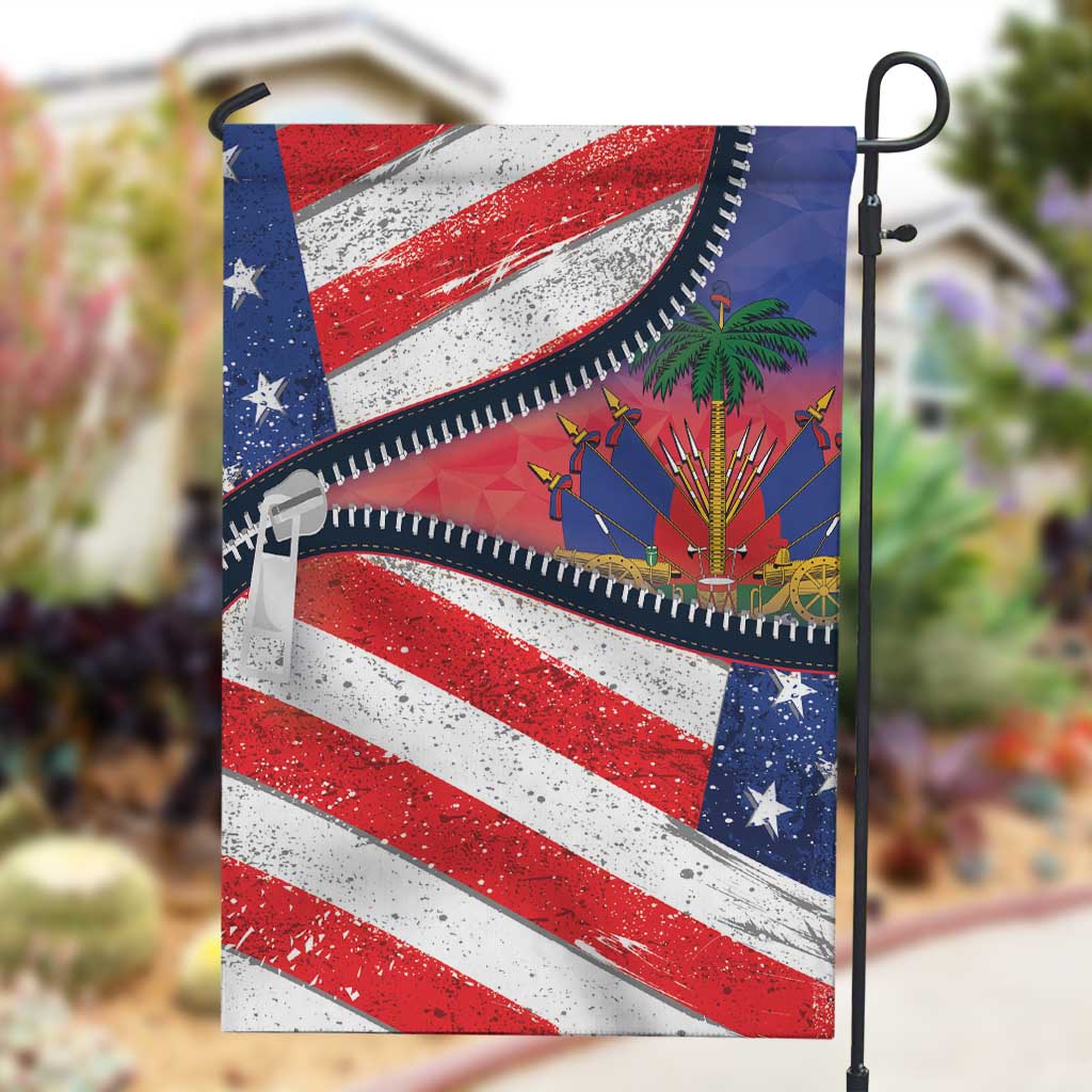 Haitian Americans Zipper Stylized Garden Flag Haiti Heritage Month 2025