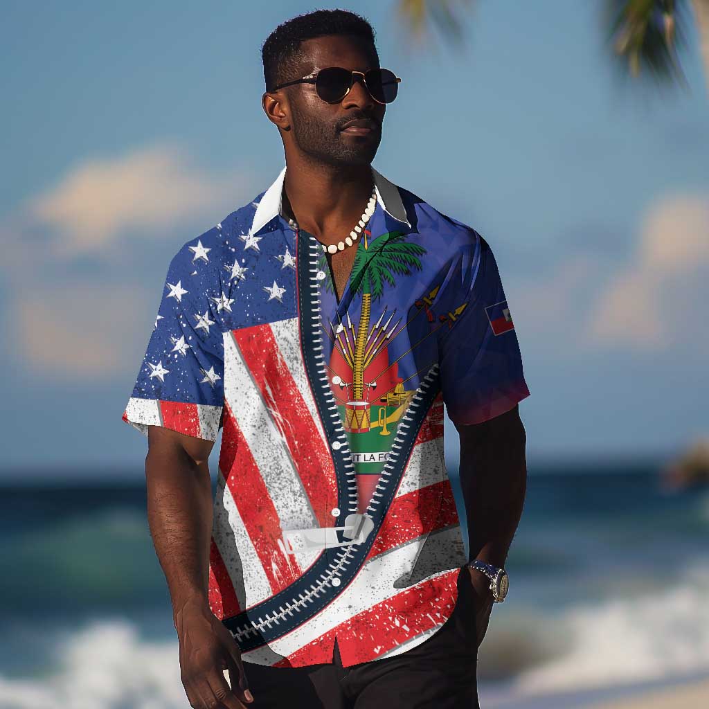 Haitian Americans Zipper Stylized Hawaiian Shirt Haiti Heritage Month 2025