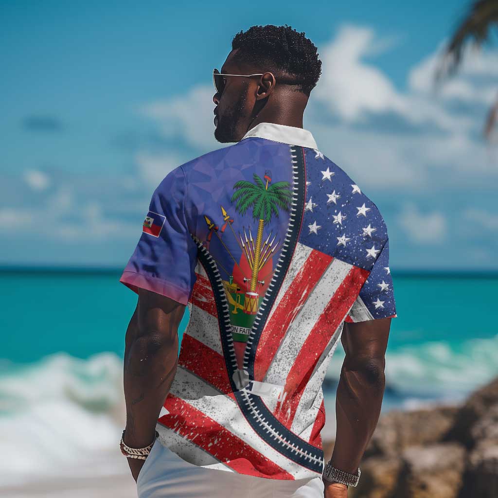 Haitian Americans Zipper Stylized Hawaiian Shirt Haiti Heritage Month 2025