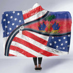Haitian Americans Zipper Stylized Hooded Blanket Haiti Heritage Month 2025
