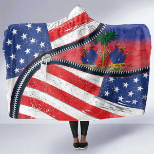 Haitian Americans Zipper Stylized Hooded Blanket Haiti Heritage Month 2025