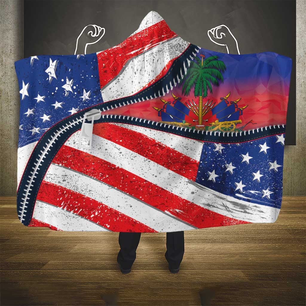 Haitian Americans Zipper Stylized Hooded Blanket Haiti Heritage Month 2025