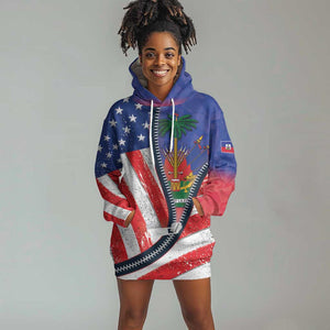Haitian Americans Zipper Stylized Hoodie Dress Haiti Heritage Month 2025