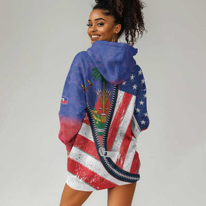 Haitian Americans Zipper Stylized Hoodie Dress Haiti Heritage Month 2025