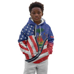 Haitian Americans Zipper Stylized Kid Hoodie Haiti Heritage Month 2025