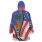 Haitian Americans Zipper Stylized Kid Wearable Blanket Hoodie Haiti Heritage Month 2025