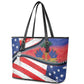 Haitian Americans Zipper Stylized Leather Tote Bag Haiti Heritage Month 2025