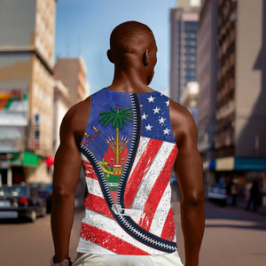 Haitian Americans Zipper Stylized Men Tank Top Haiti Heritage Month 2025