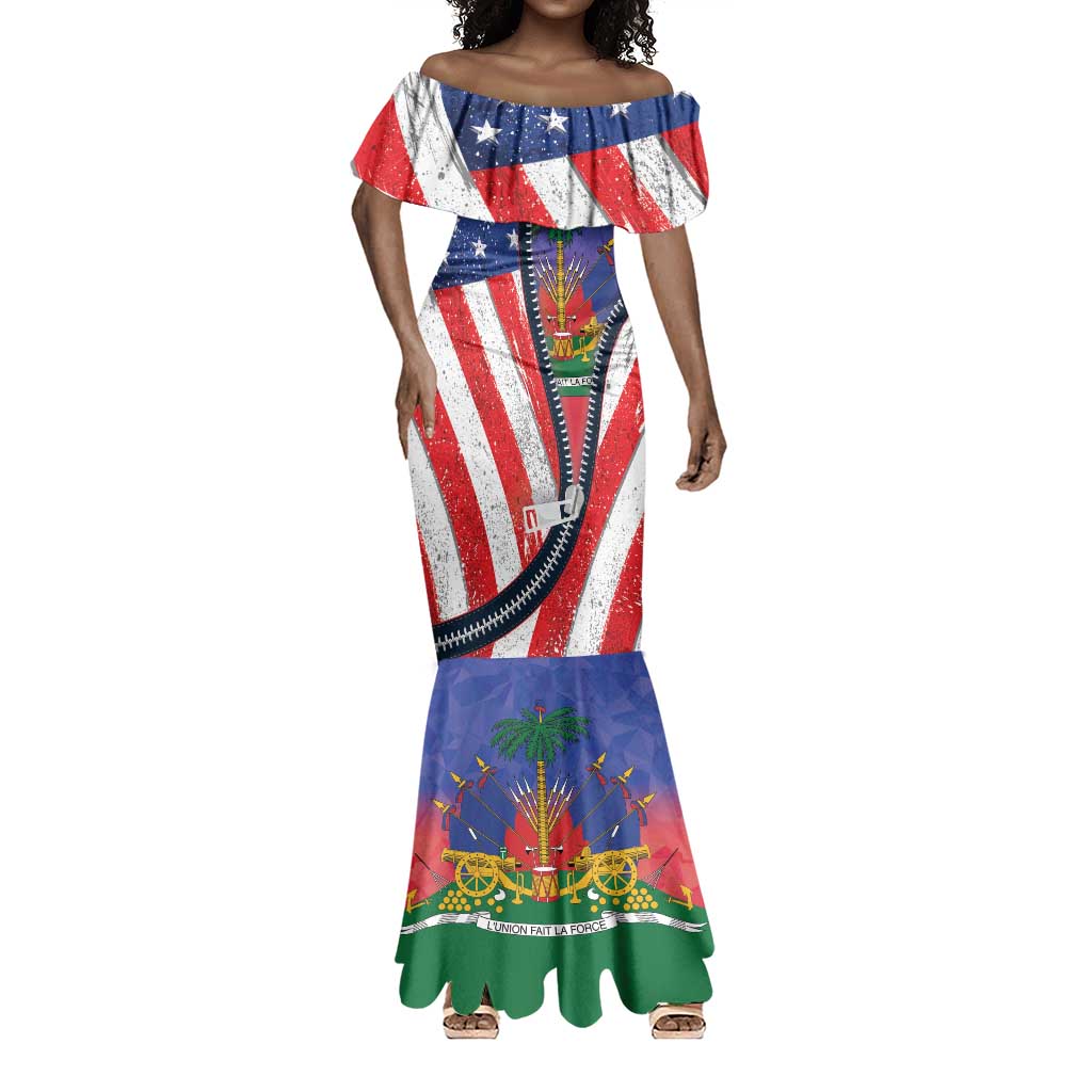 Haitian Americans Zipper Stylized Mermaid Dress Haiti Heritage Month 2025