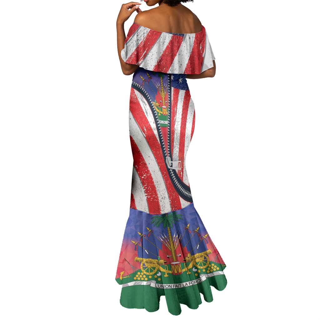 Haitian Americans Zipper Stylized Mermaid Dress Haiti Heritage Month 2025