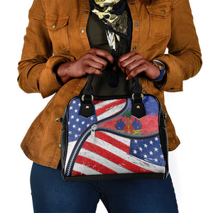 Haitian Americans Zipper Stylized Shoulder Handbag Haiti Heritage Month 2025