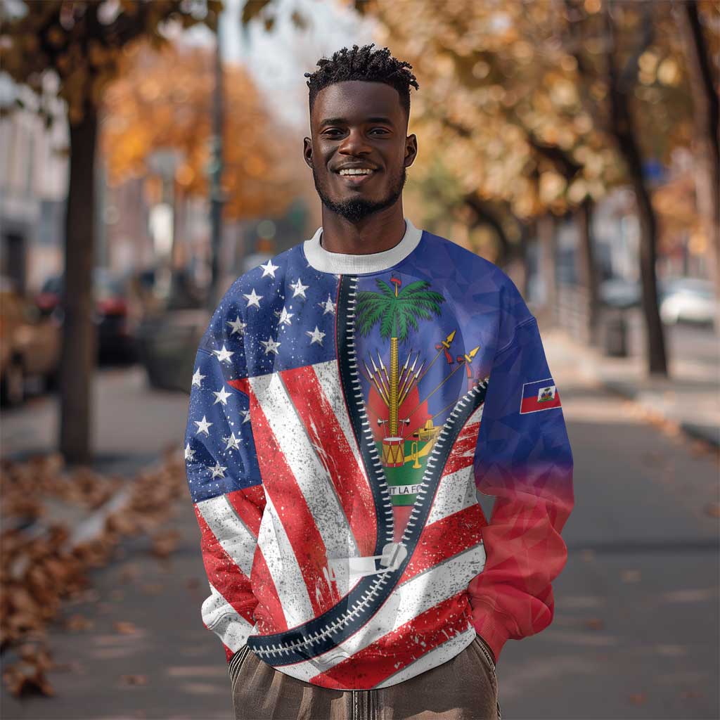 Haitian Americans Zipper Stylized Sweatshirt Haiti Heritage Month 2025