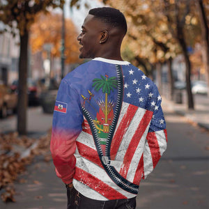 Haitian Americans Zipper Stylized Sweatshirt Haiti Heritage Month 2025