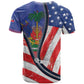 Haitian Americans Zipper Stylized T shirt Haiti Heritage Month 2025