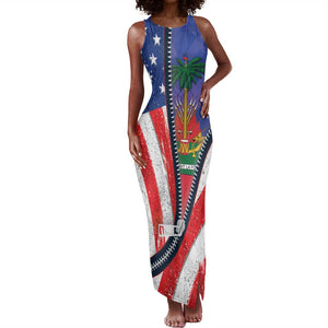 Haitian Americans Zipper Stylized Tank Maxi Dress Haiti Heritage Month 2025