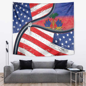 Haitian Americans Zipper Stylized Tapestry Haiti Heritage Month 2025