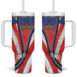 Haitian Americans Zipper Stylized Tumbler With Handle Haiti Heritage Month 2025