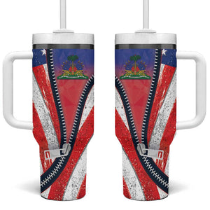 Haitian Americans Zipper Stylized Tumbler With Handle Haiti Heritage Month 2025