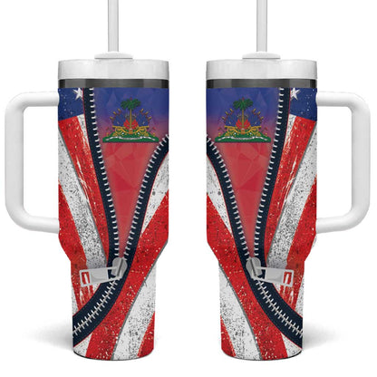 Haitian Americans Zipper Stylized Tumbler With Handle Haiti Heritage Month 2025