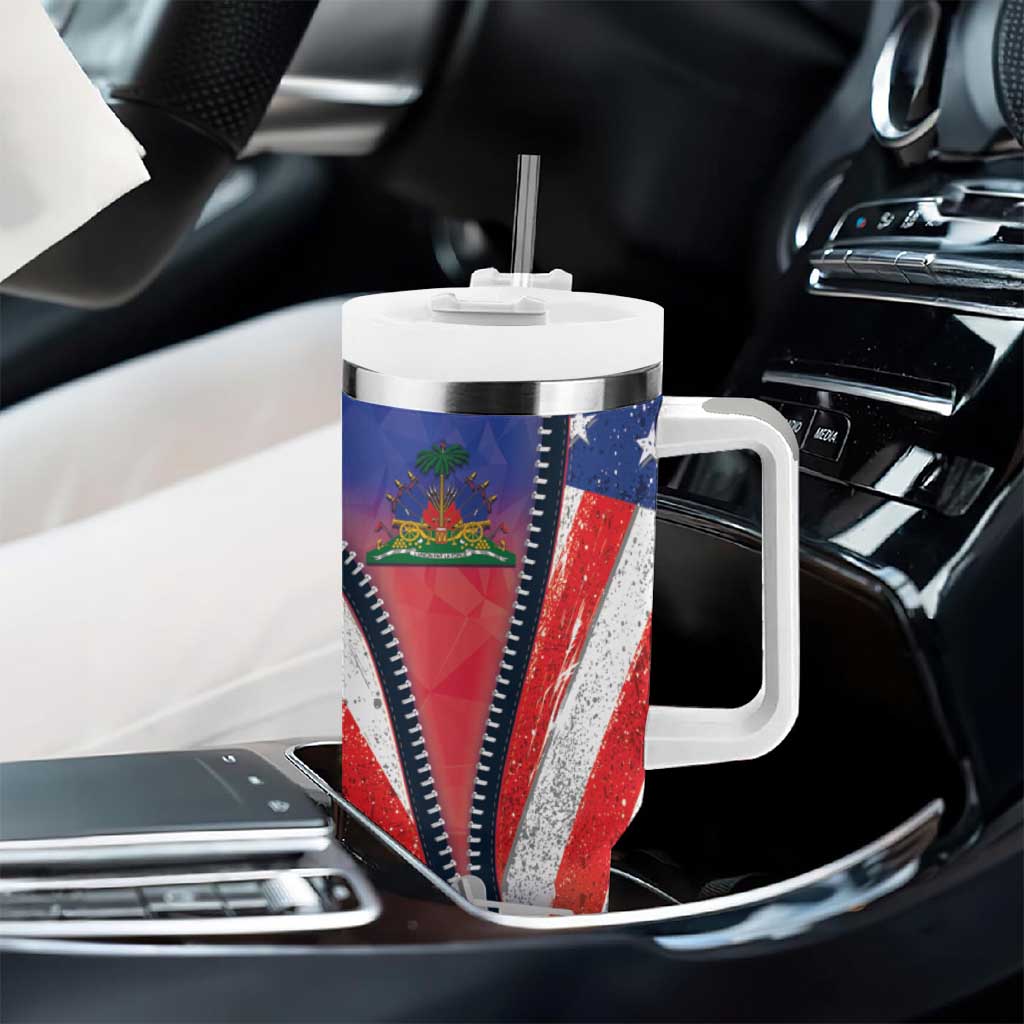 Haitian Americans Zipper Stylized Tumbler With Handle Haiti Heritage Month 2025