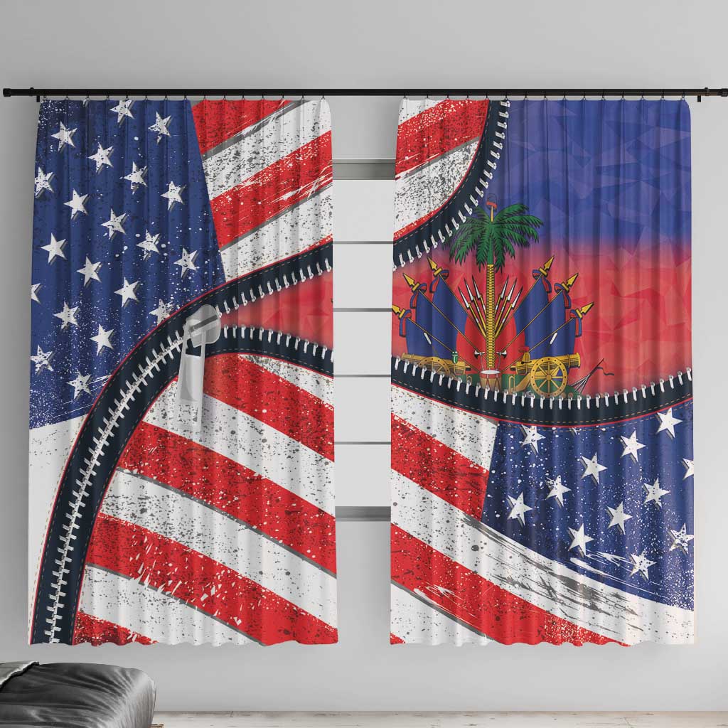 Haitian Americans Zipper Stylized Window Curtain Haiti Heritage Month 2025