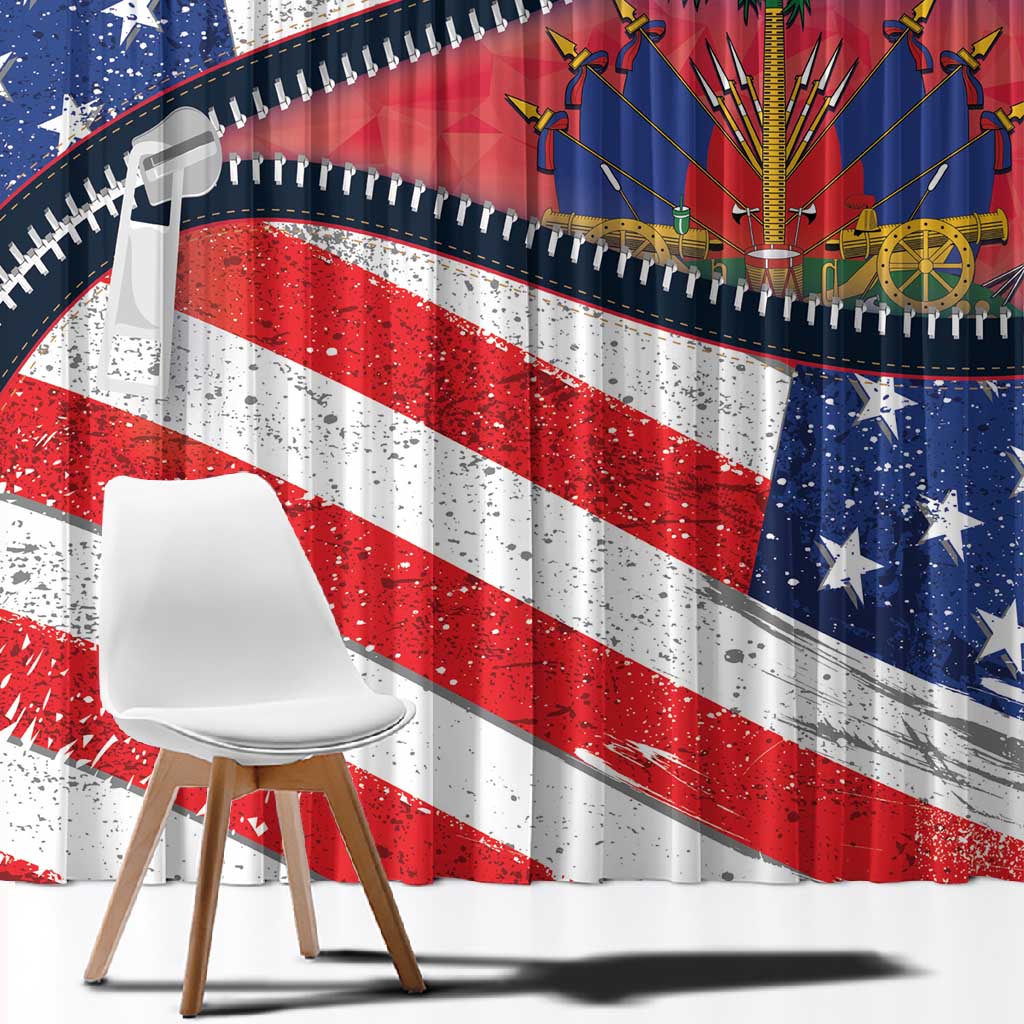 Haitian Americans Zipper Stylized Window Curtain Haiti Heritage Month 2025