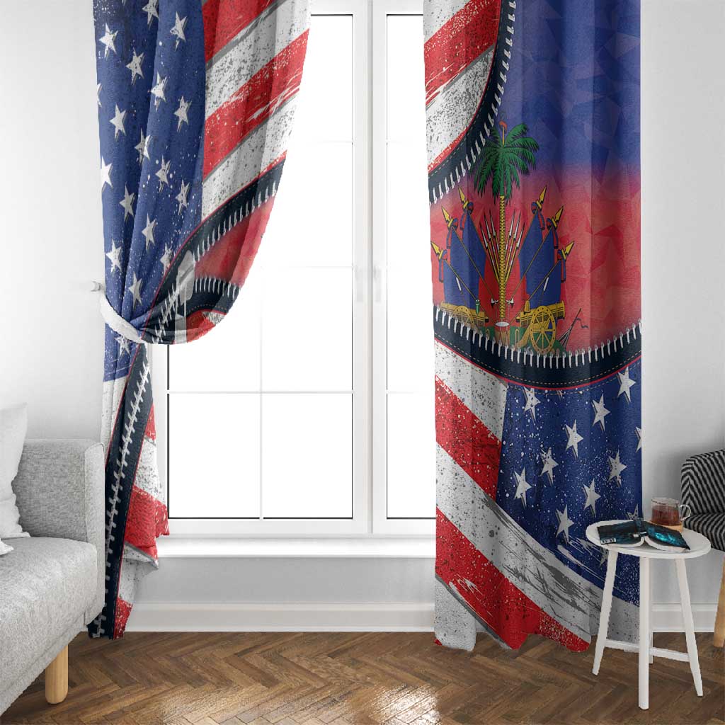 Haitian Americans Zipper Stylized Window Curtain Haiti Heritage Month 2025