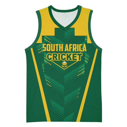 Custom South Africa Cricket Basketball Jersey SA Protea Woza Nawe - African Pride
