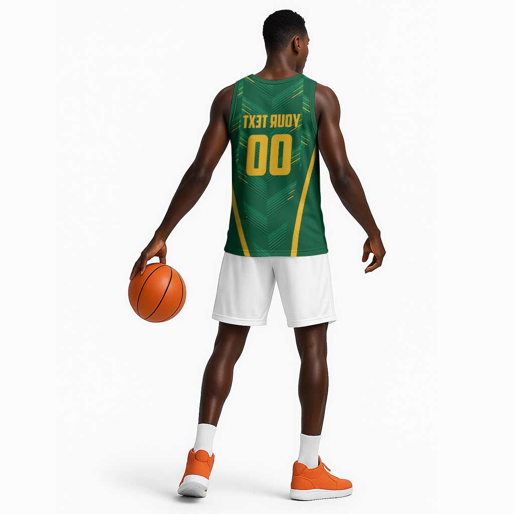 Custom South Africa Cricket Basketball Jersey SA Protea Woza Nawe - African Pride