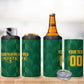 Custom South Africa Cricket 4 in 1 Can Cooler Tumbler SA Protea Woza Nawe