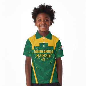 Custom South Africa Cricket Kid Polo Shirt SA Protea Woza Nawe