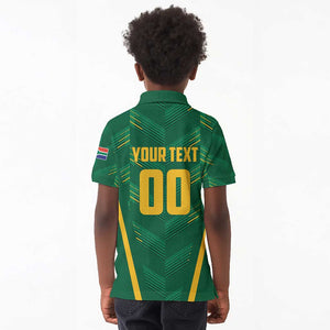 Custom South Africa Cricket Kid Polo Shirt SA Protea Woza Nawe