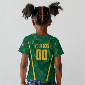 Custom South Africa Cricket Kid T shirt SA Protea Woza Nawe